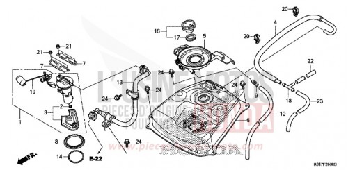 RESERVOIR A CARBURANT SH125AD de 2013